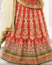 wedant FAshion Wedding Heavy Work Dulhan Collection Self Design Lahengha Choli Orange & Cream